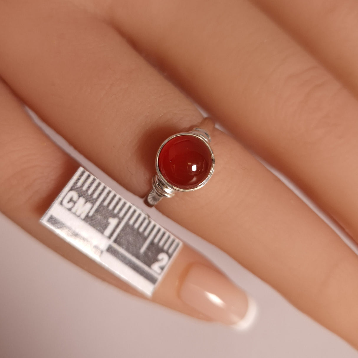 CARNELIAN RING set in STERLING SILVER 3SSR3