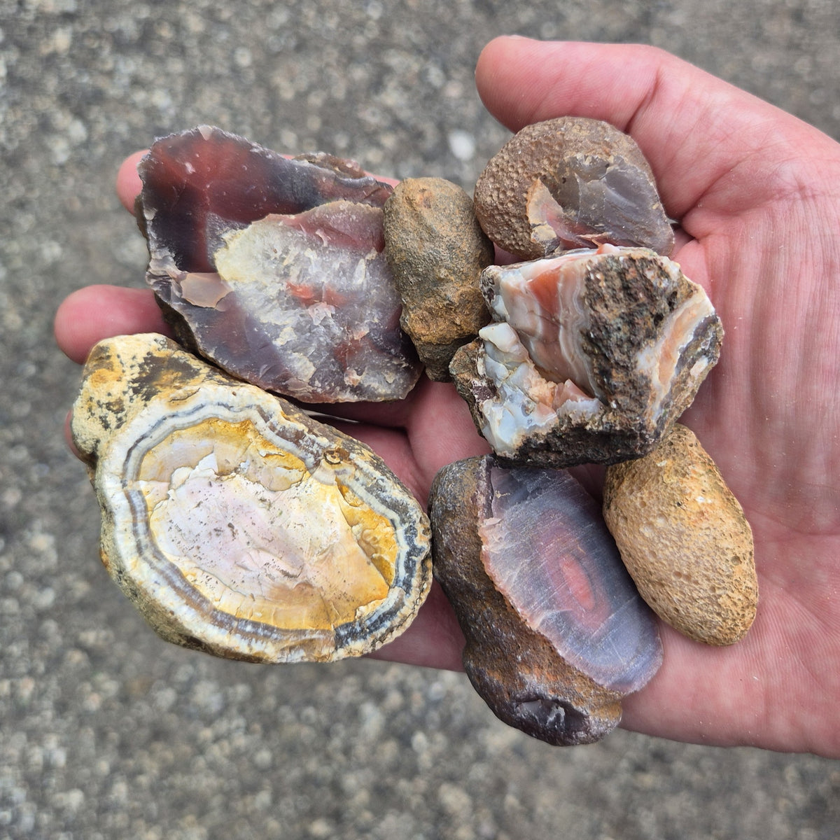 1KG AGATE MIX FOR TUMBLING, Australia XRB015