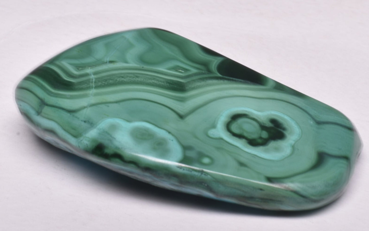 Chrysocolla and Malachite Polished Crystal Tumble P2027