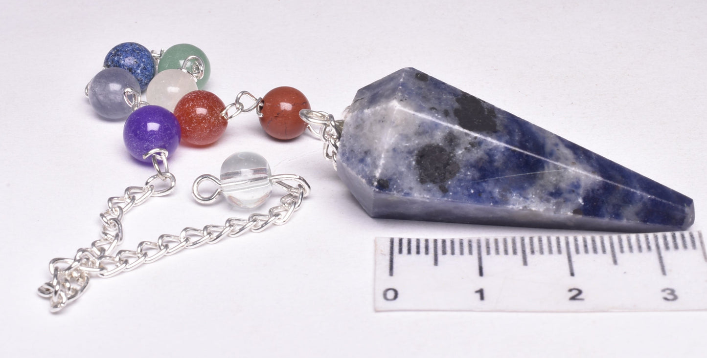 CHAKRA CRYSTAL SODALITE PENDULUM P77