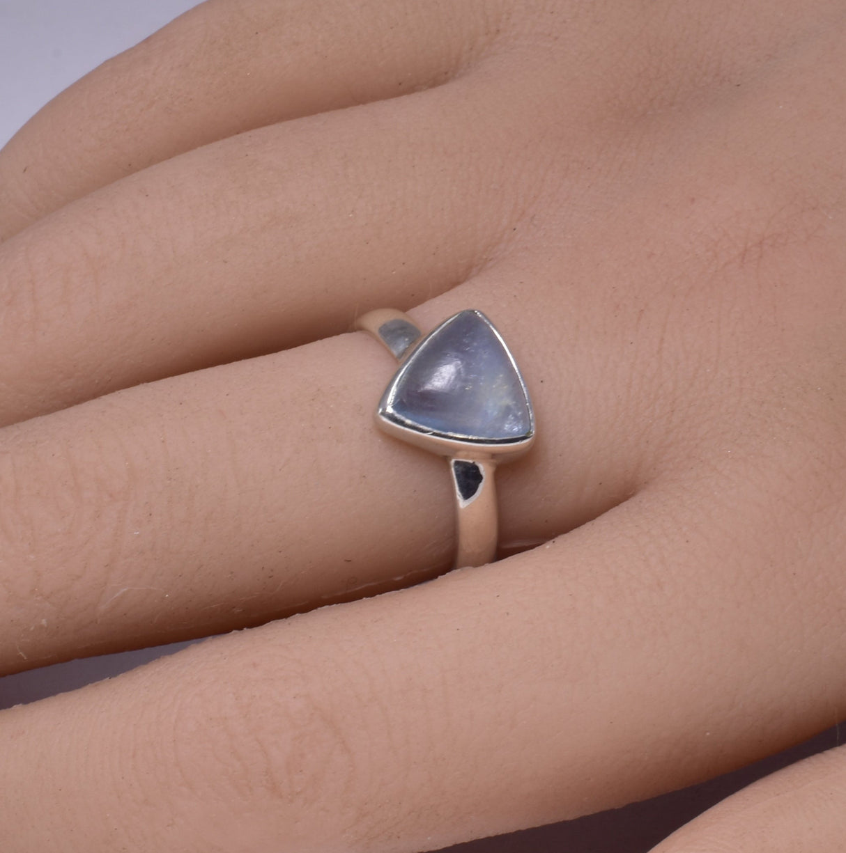AQUAMARINE RING set in STERLING SILVER, SIZE O/7.5 J210
