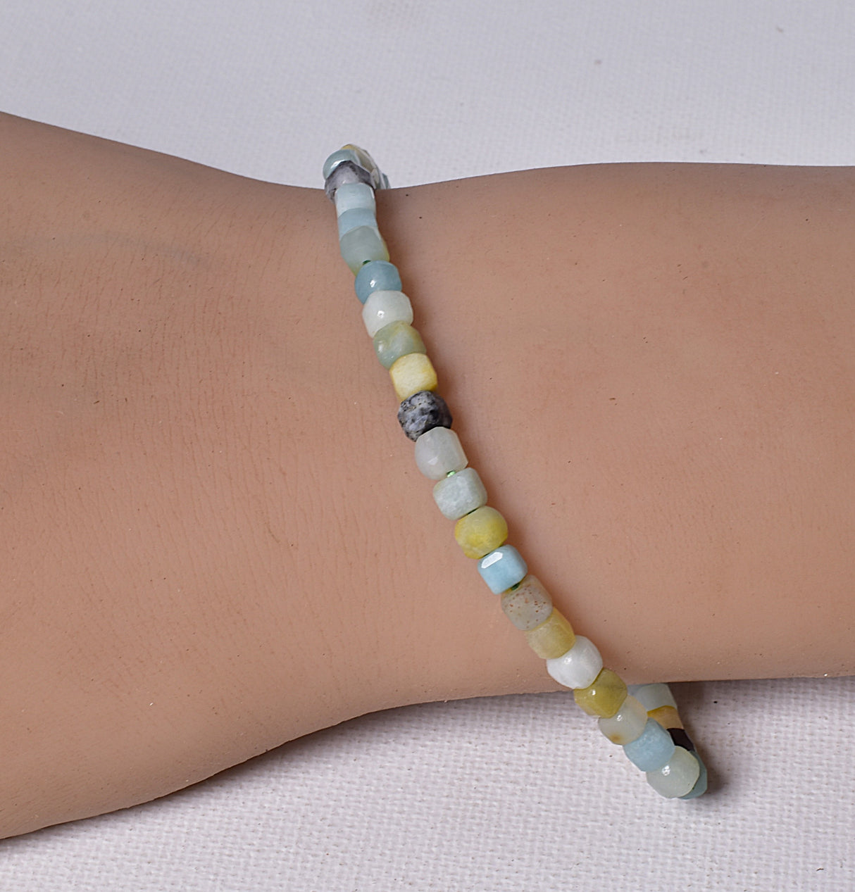 AMAZONITE FACETED CRYSTAL BRACELET J57