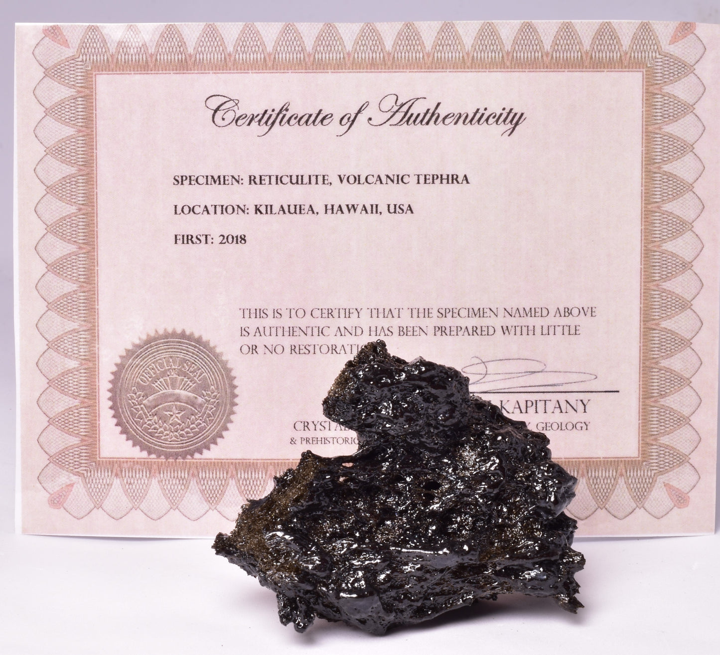 RETICULITE, VOLCANIC TEPHRA, KILAUEA VOLCANO 2018, HAWAII V16
