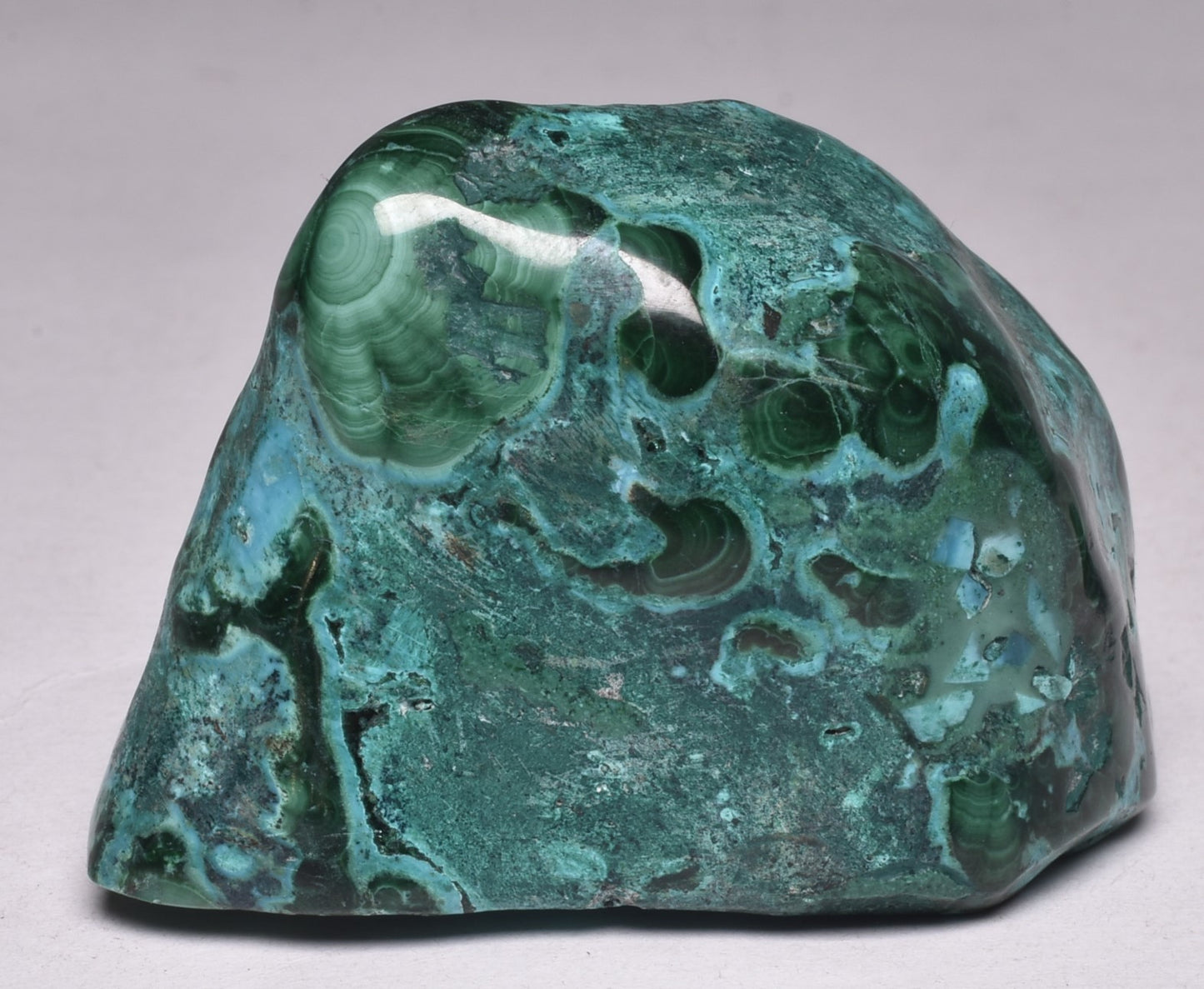 Chrysocolla and Malachite Polished Crystal Tumble P2018