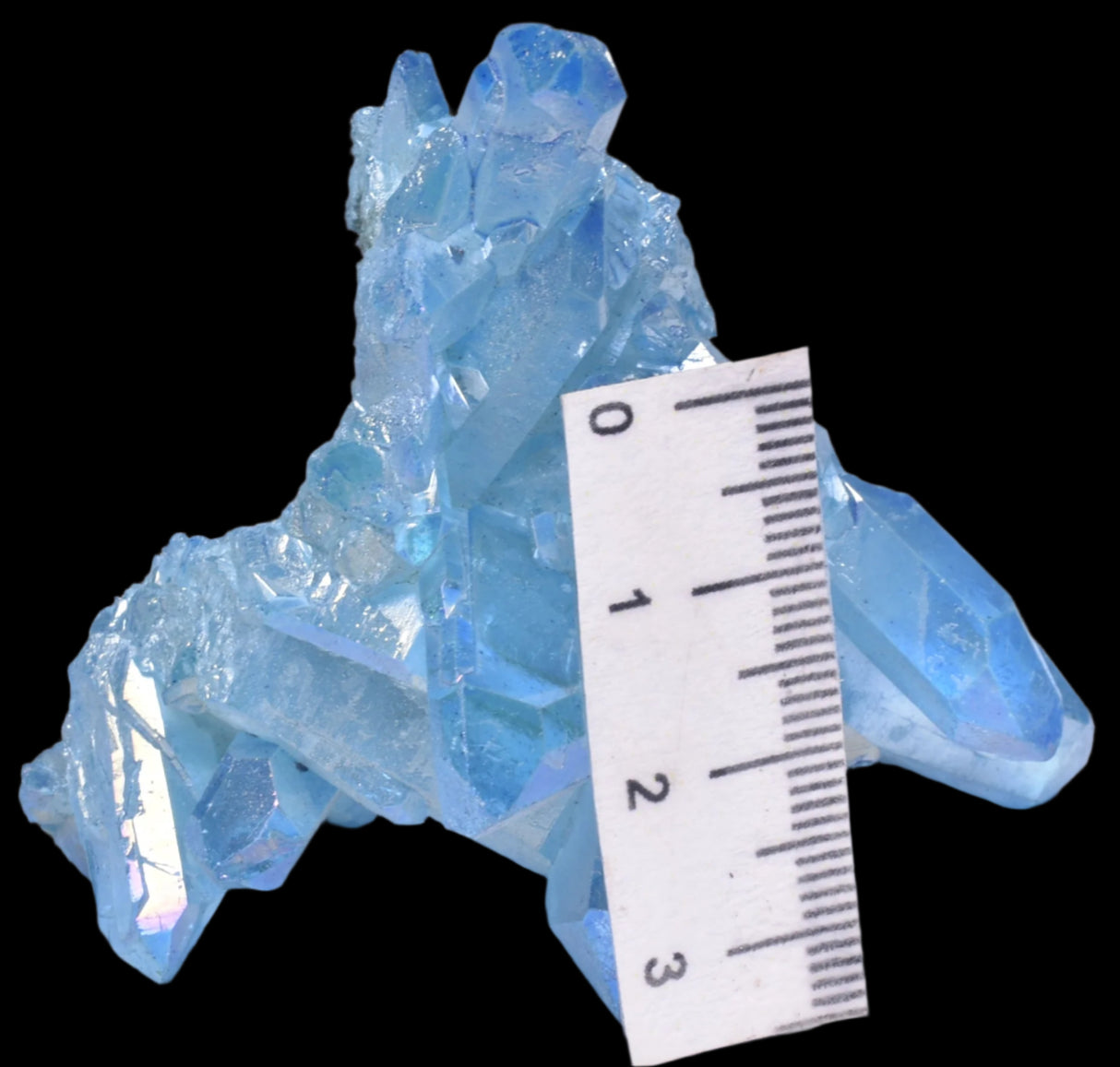 BLUE TITANIUM AURA QUARTZ CLUSTER P2033