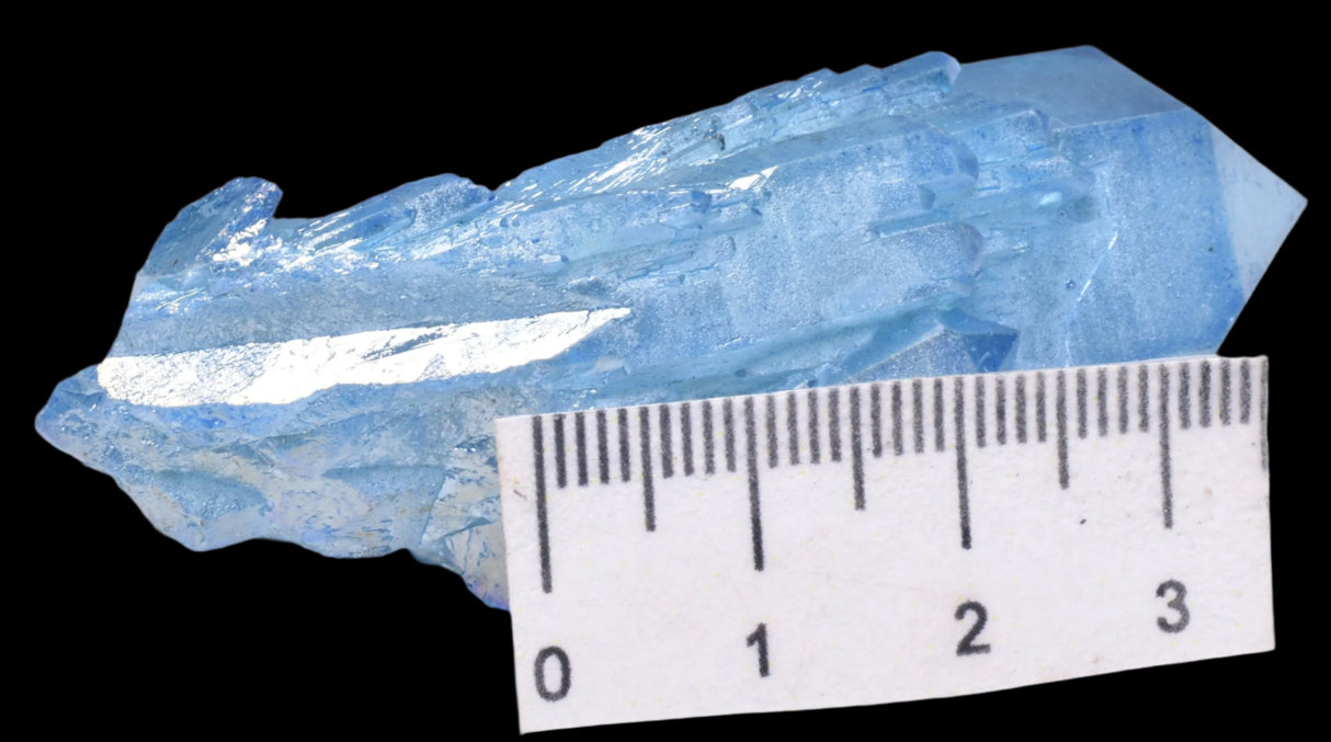 BLUE TITANIUM AURA QUARTZ POINT CLUSTER P386