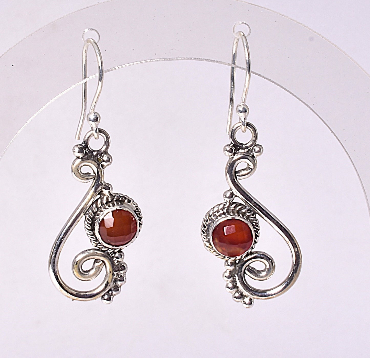 CARNELIAN DROP EARRINGS J68