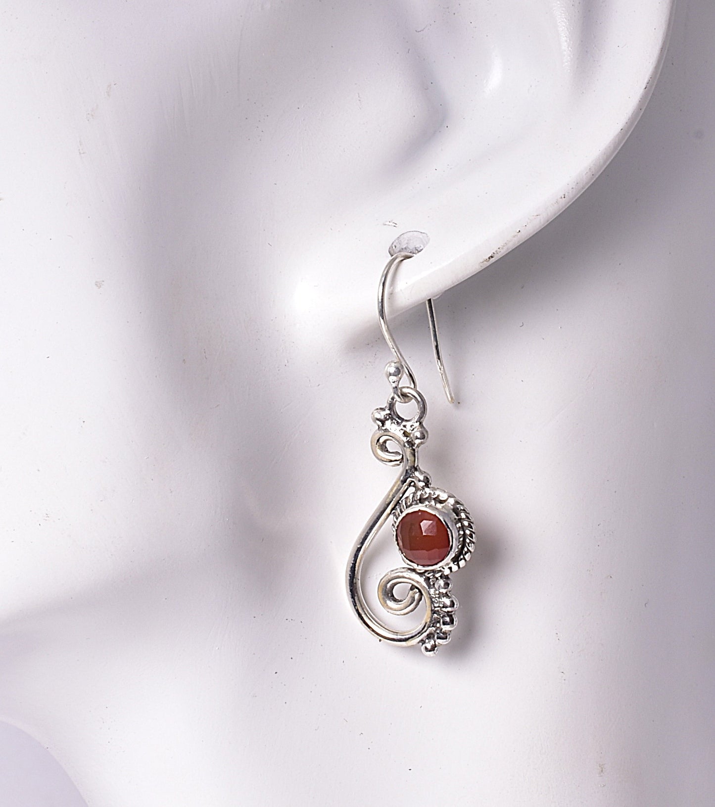 CARNELIAN DROP EARRINGS J68