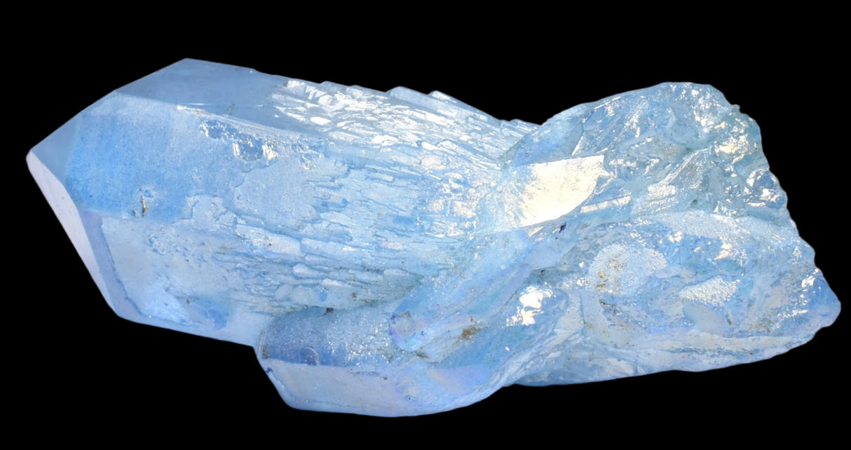 BLUE TITANIUM AURA QUARTZ POINT CLUSTER P386