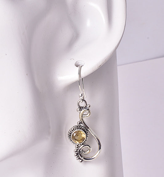 CITRINE DROP EARRINGS J69