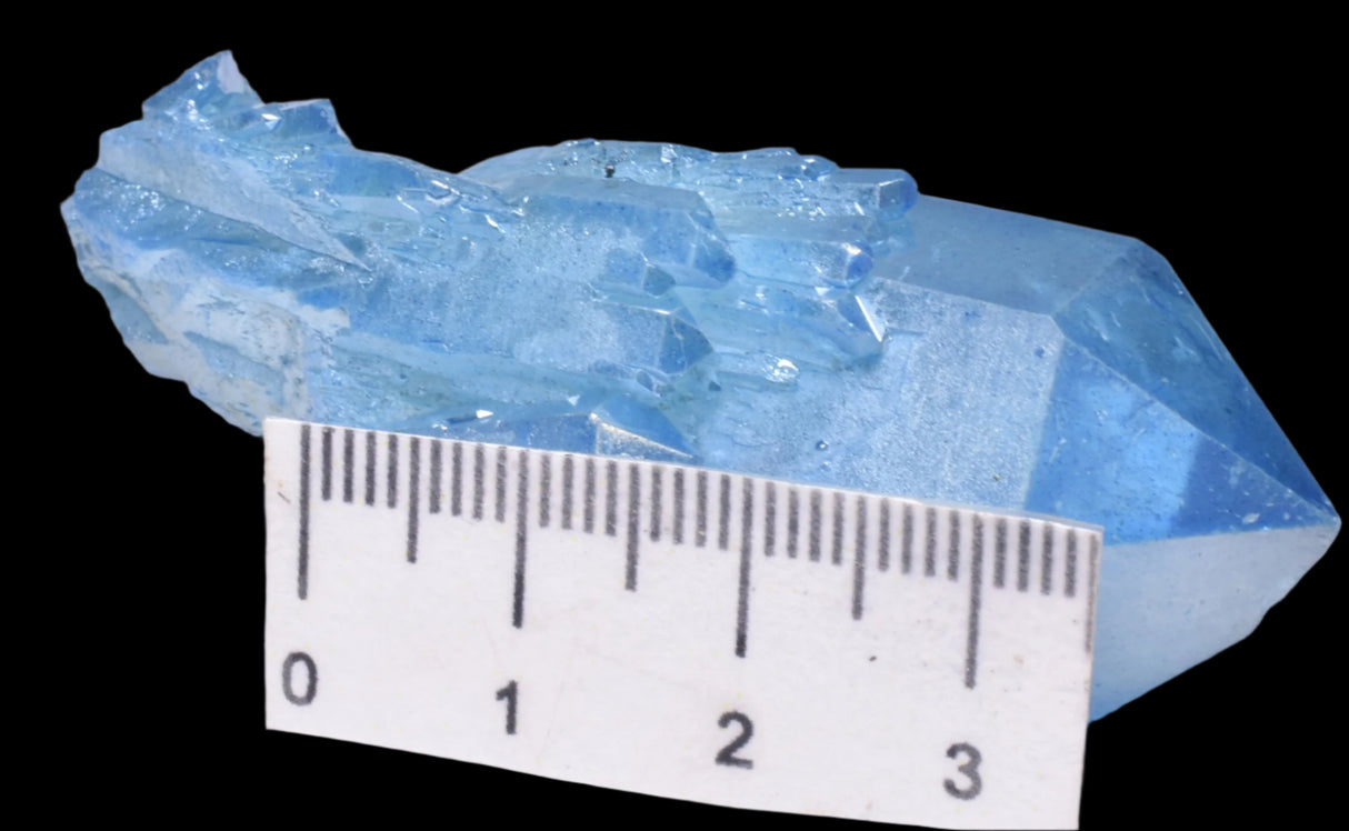 BLUE TITANIUM AURA QUARTZ POINT CLUSTER P386
