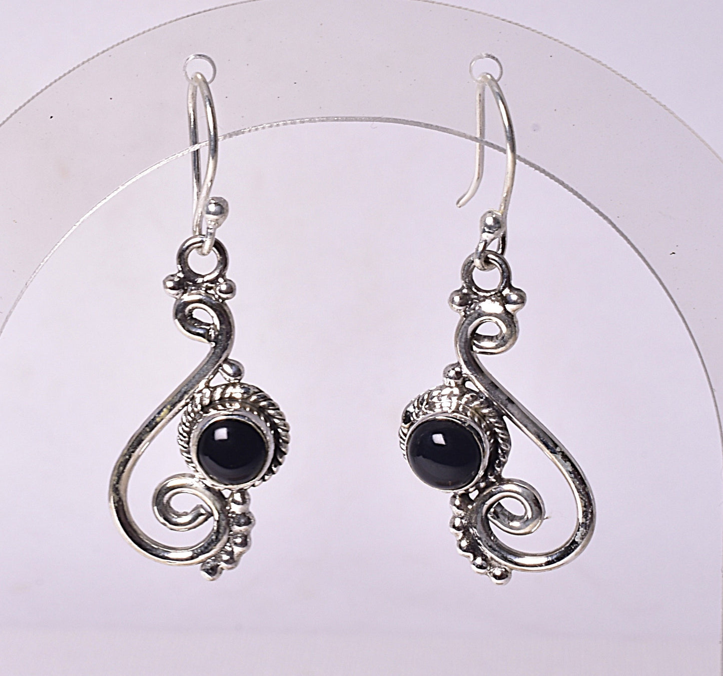 BLACK ONYX DROP EARRINGS J70