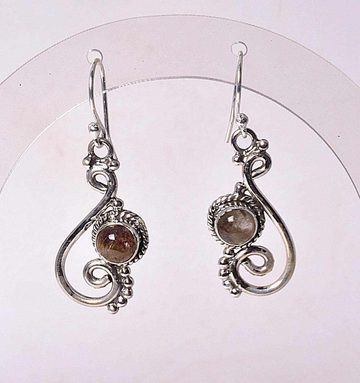 RUTILATED QUARTZ DROP EARRINGS J76