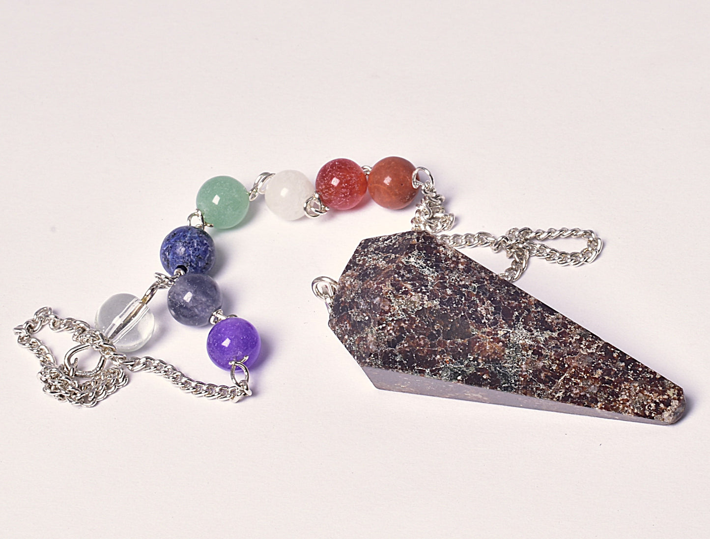 JASPER PENDULUM with CHAKRA CHAIN J143