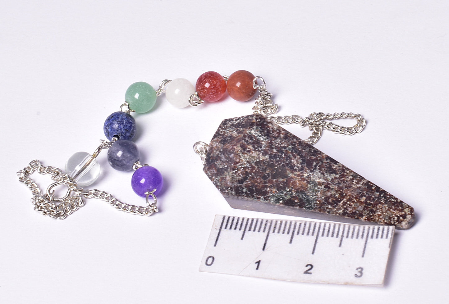 JASPER PENDULUM with CHAKRA CHAIN J143