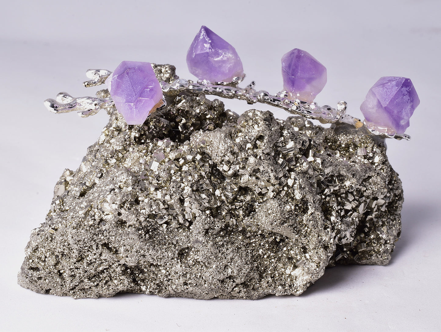 PYRITE and AMETHYST TREE P323