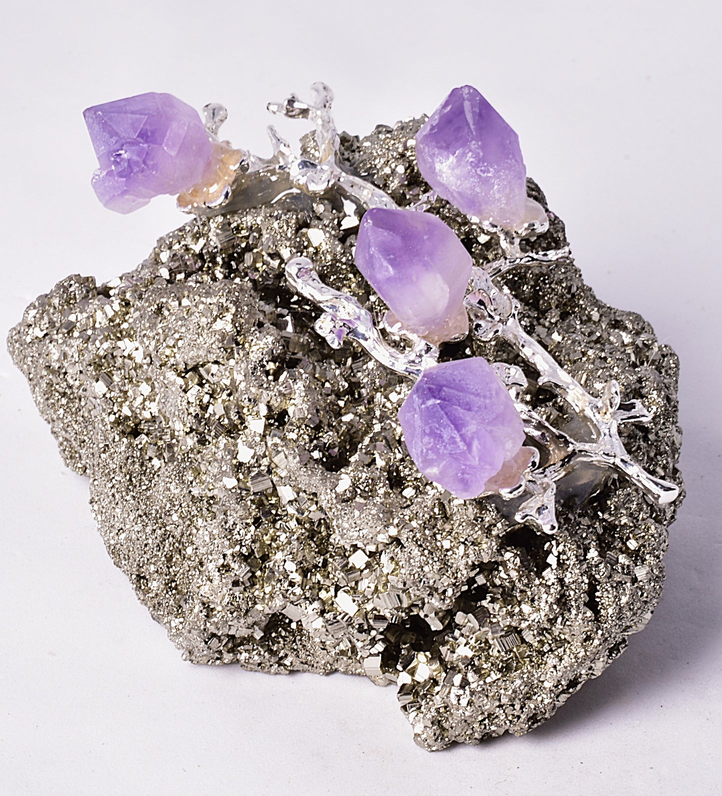 PYRITE and AMETHYST TREE P323