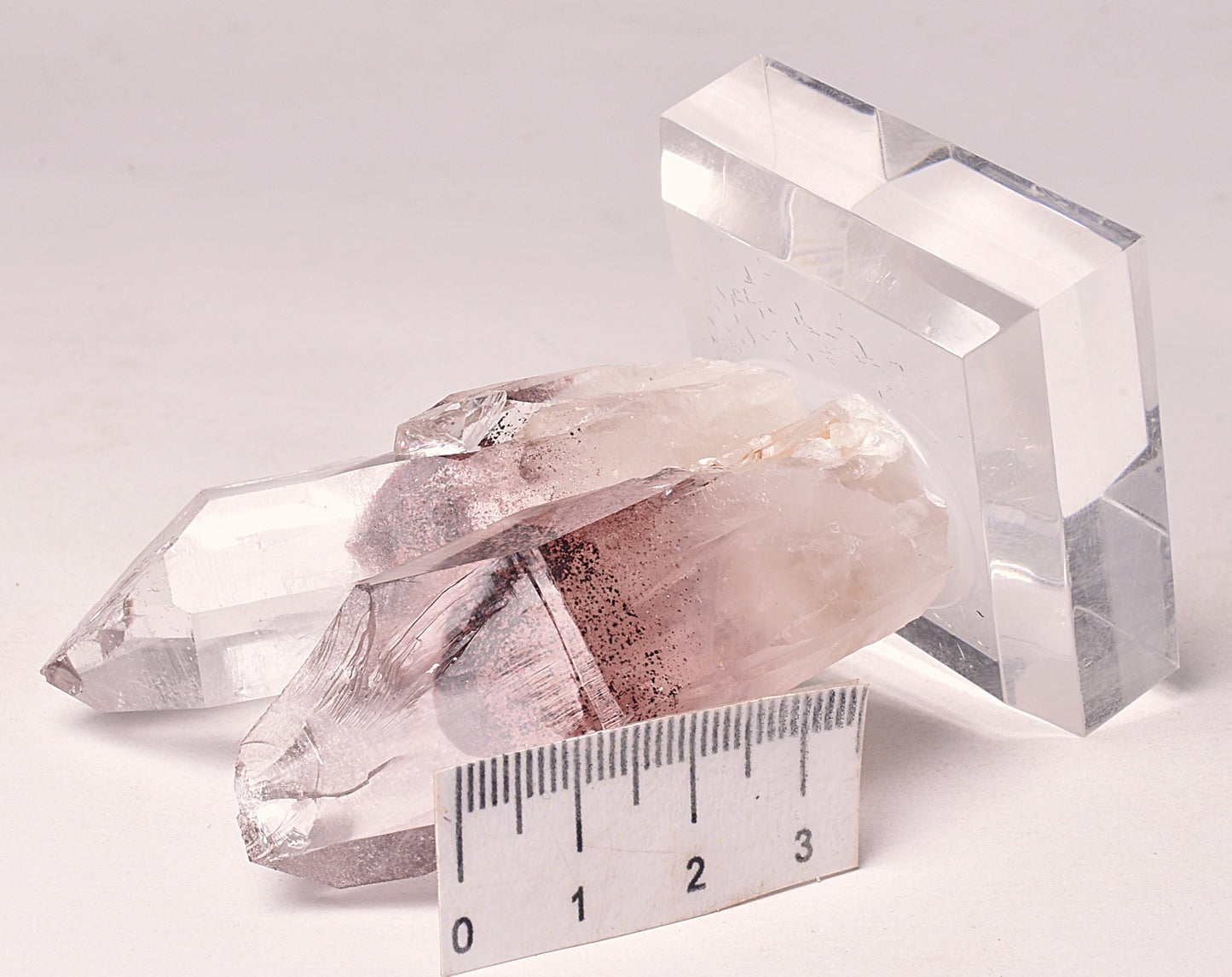 SUNSET PHANTOM QUARTZ POINTS, INDIA P994