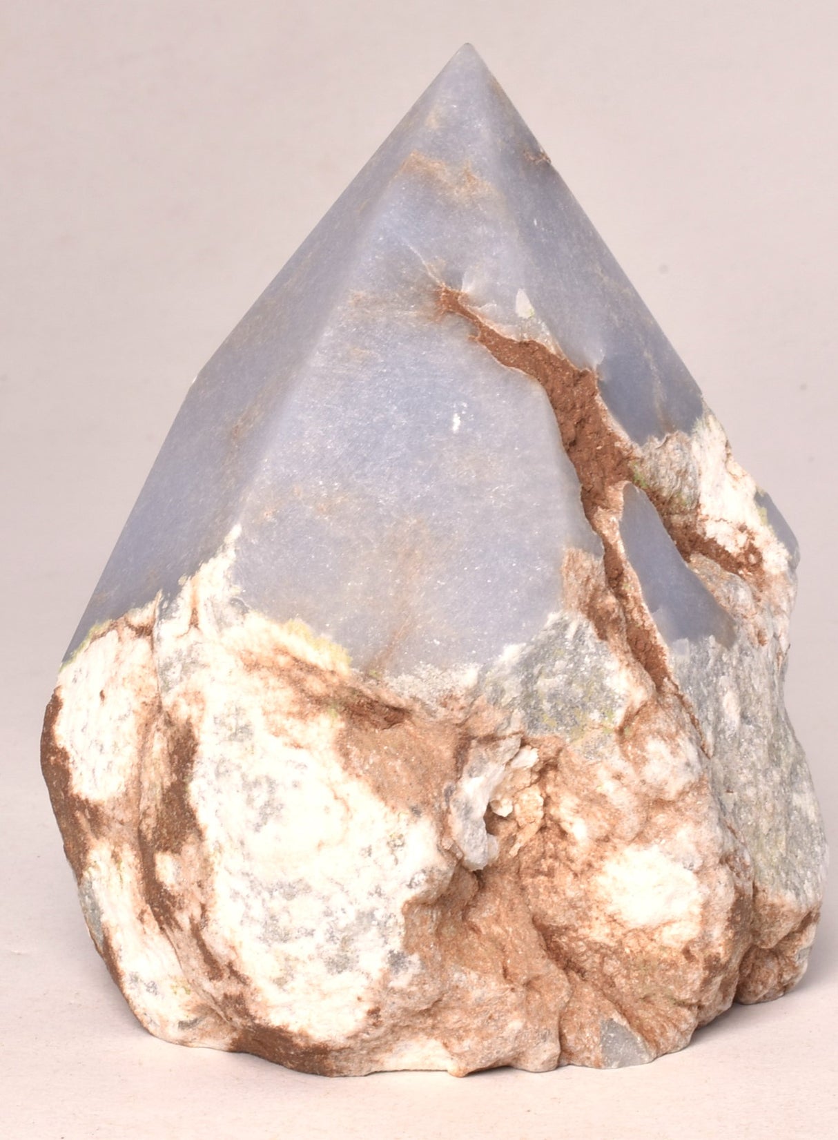 ANGELITE POINT, ROUGH BASE P664