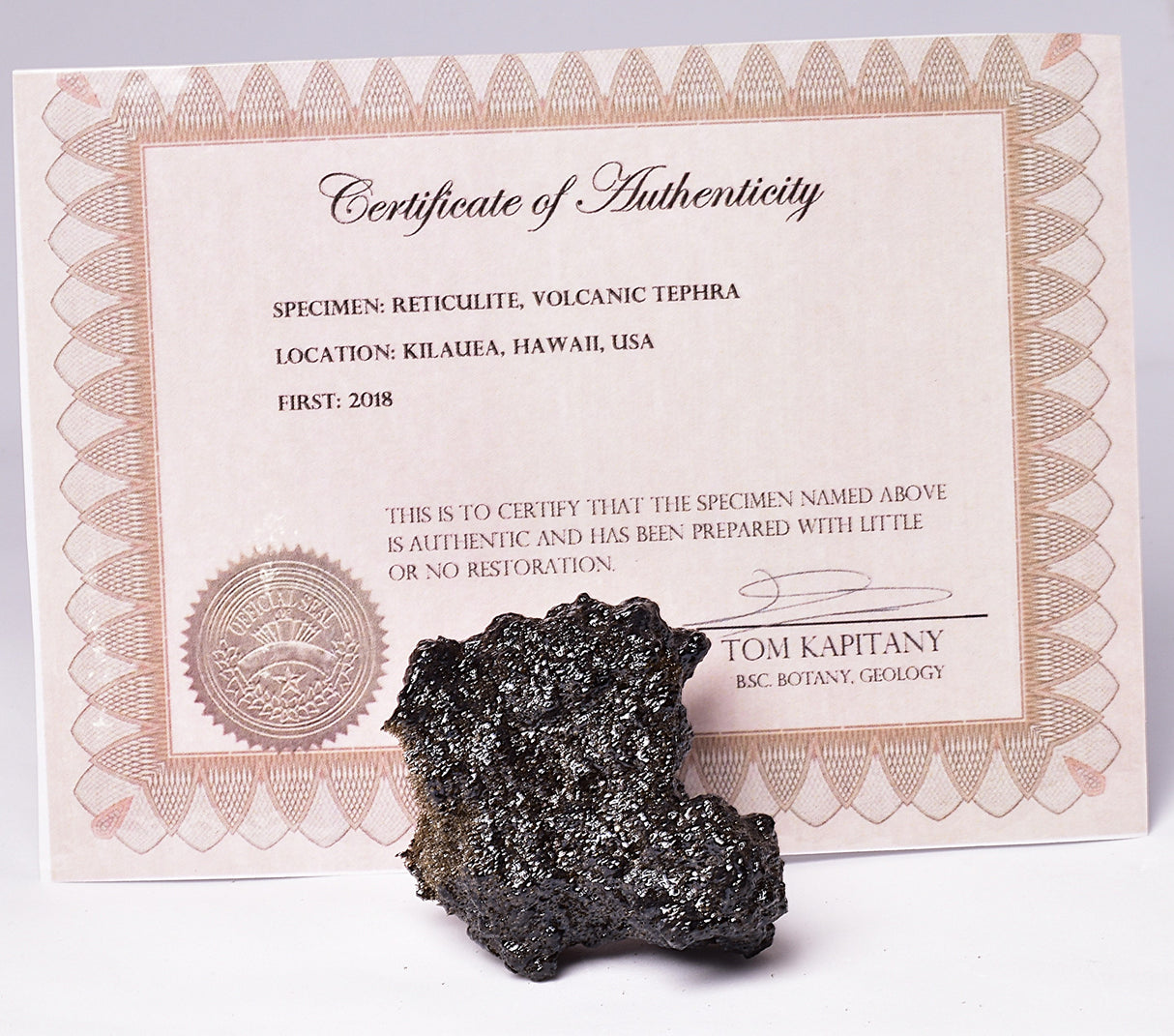 RETICULITE, VOLCANIC TEPHRA, KILAUEA VOLCANO 2018, HAWAII V08