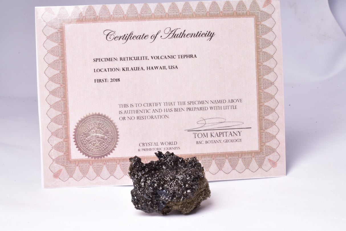 RETICULITE, VOLCANIC TEPHRA, KILAUEA VOLCANO 2018, HAWAII V14