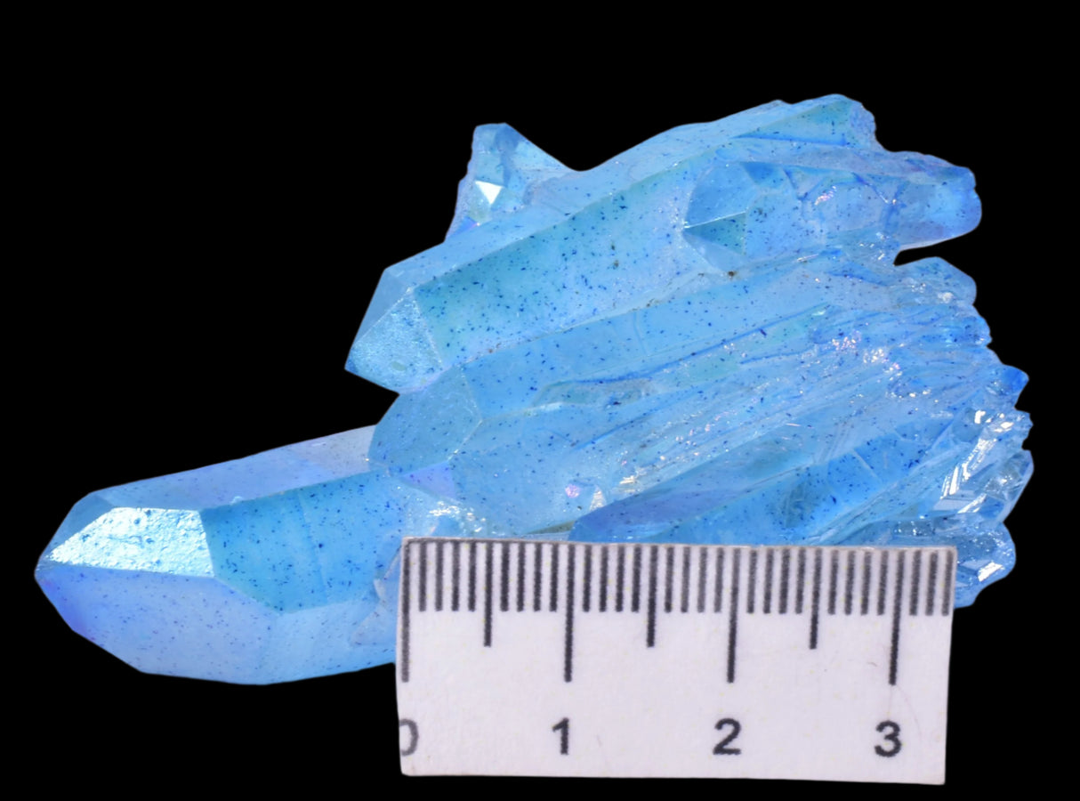 BLUE TITANIUM AURA QUARTZ POINT CLUSTER P439