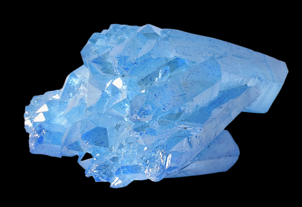 BLUE TITANIUM AURA QUARTZ POINT CLUSTER P439