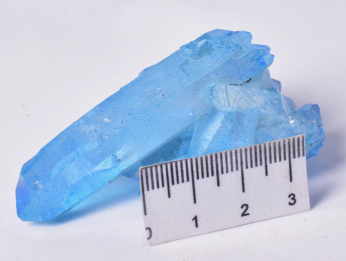 BLUE TITANIUM AURA QUARTZ POINT CLUSTER P439