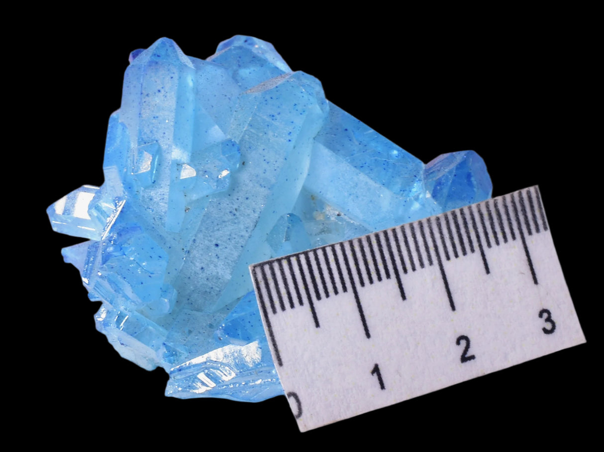 BLUE TITANIUM AURA QUARTZ POINT CLUSTER P444