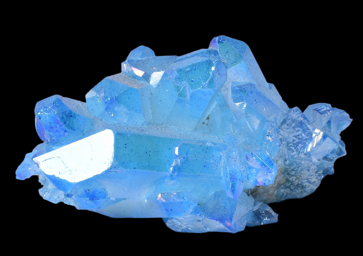 BLUE TITANIUM AURA QUARTZ POINT CLUSTER P444