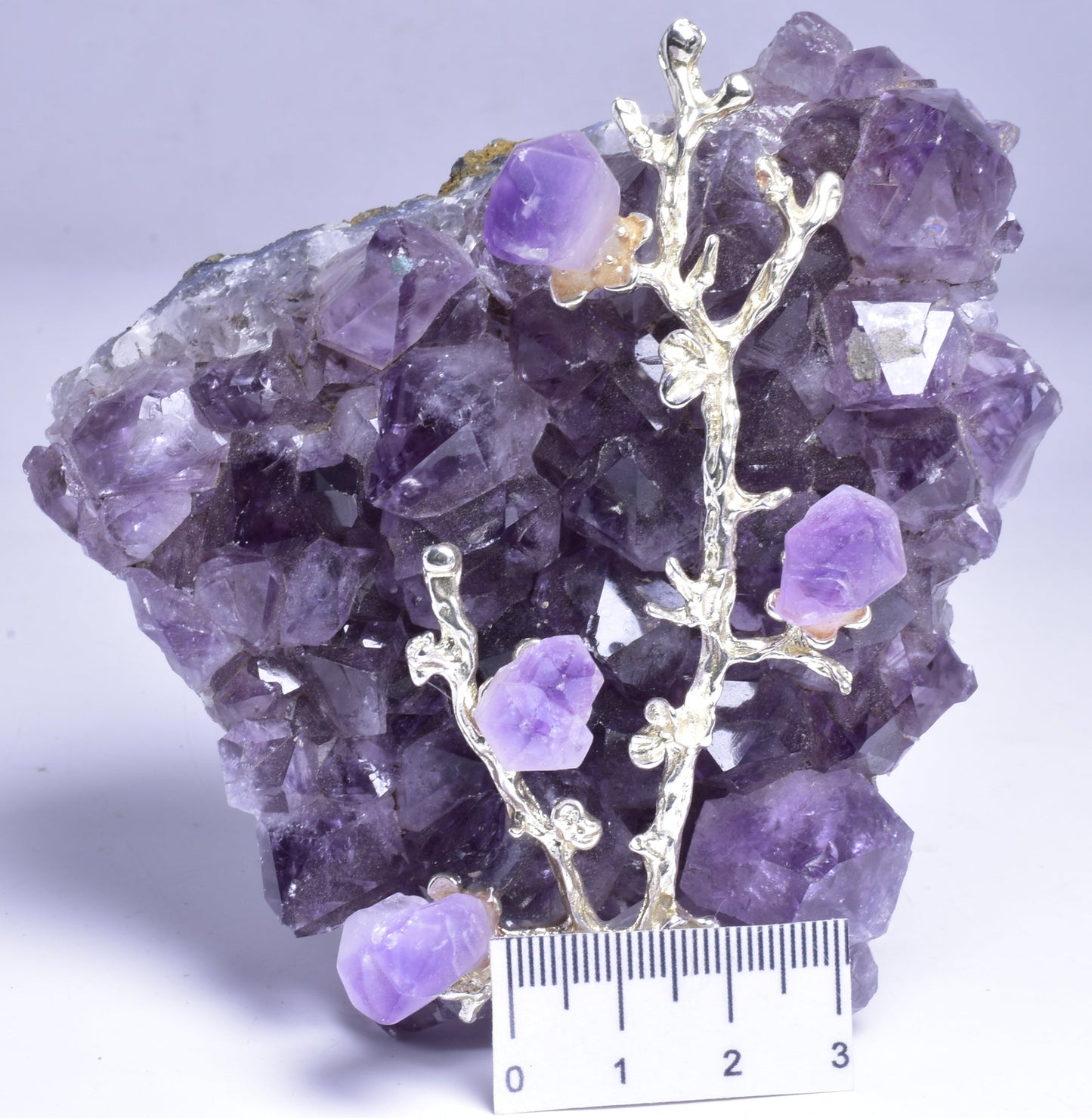 AMETHYST CLUSTER with AMETHYST TREE P552