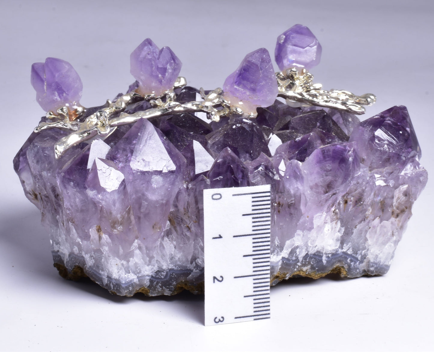 AMETHYST CLUSTER with AMETHYST TREE P552