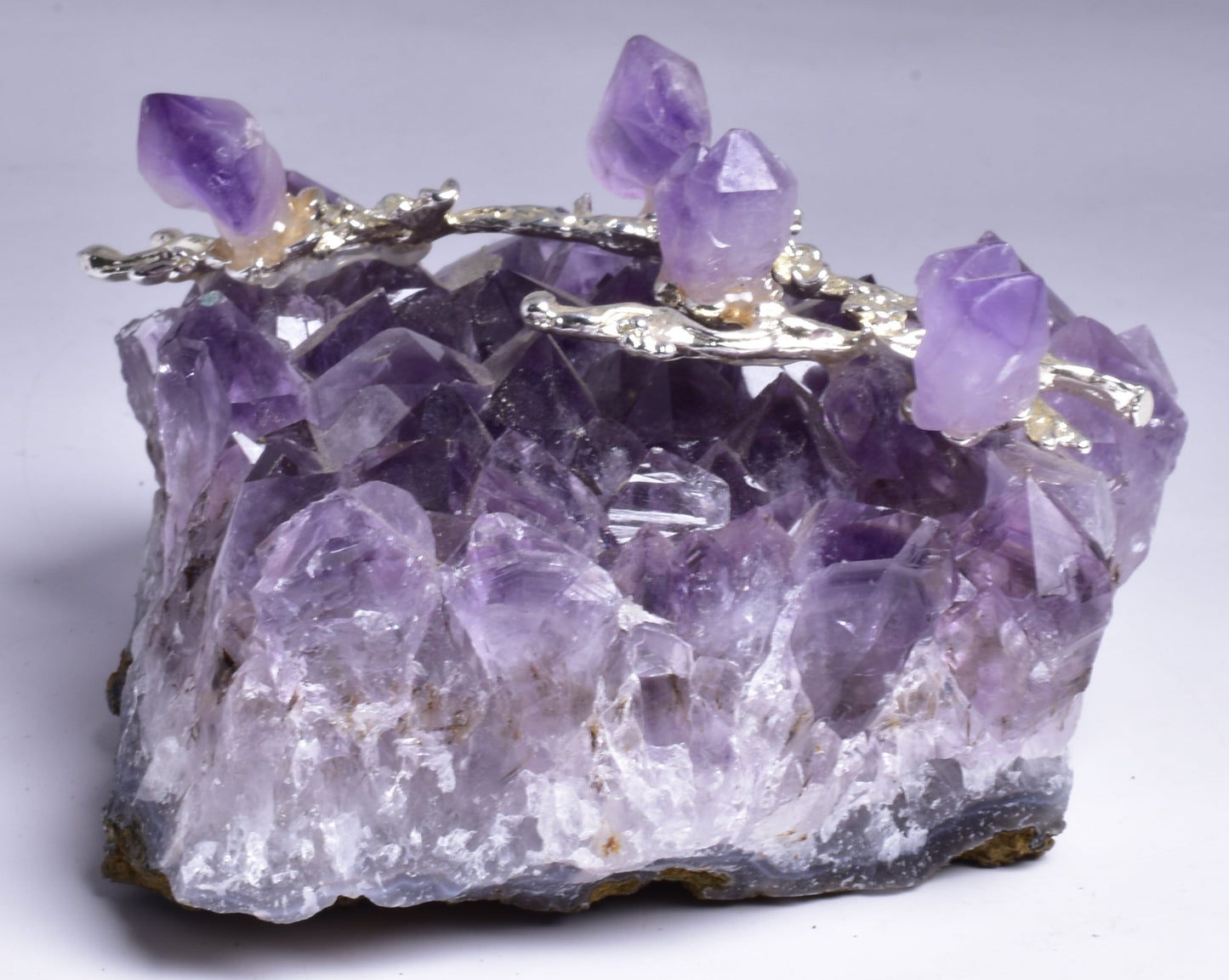 AMETHYST CLUSTER with AMETHYST TREE P552