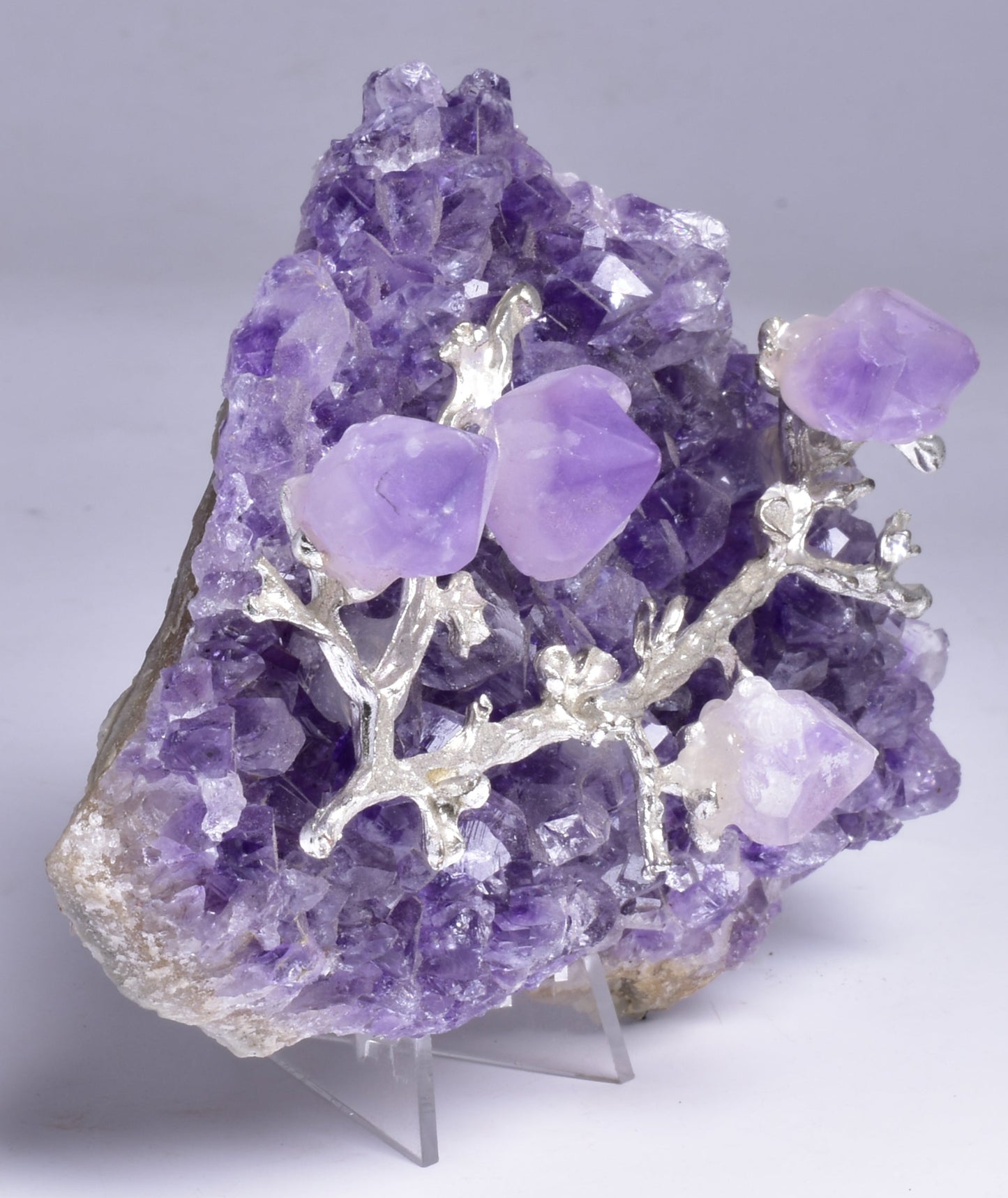 AMETHYST CLUSTER with AMETHYST TREE P559