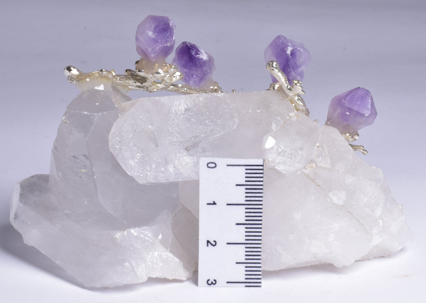 QUARTZ CLUSTER with AMETHYST TREE P567
