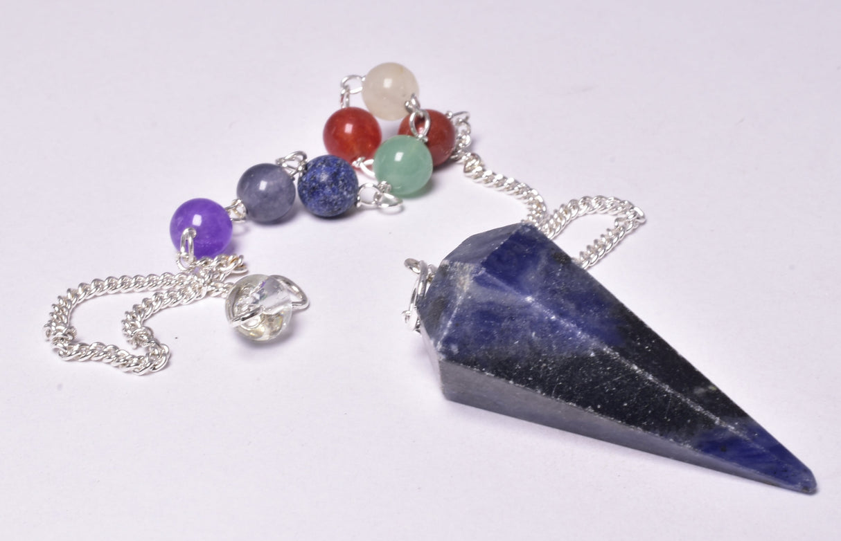 CHAKRA CRYSTAL SODALITE PENDULUM P237