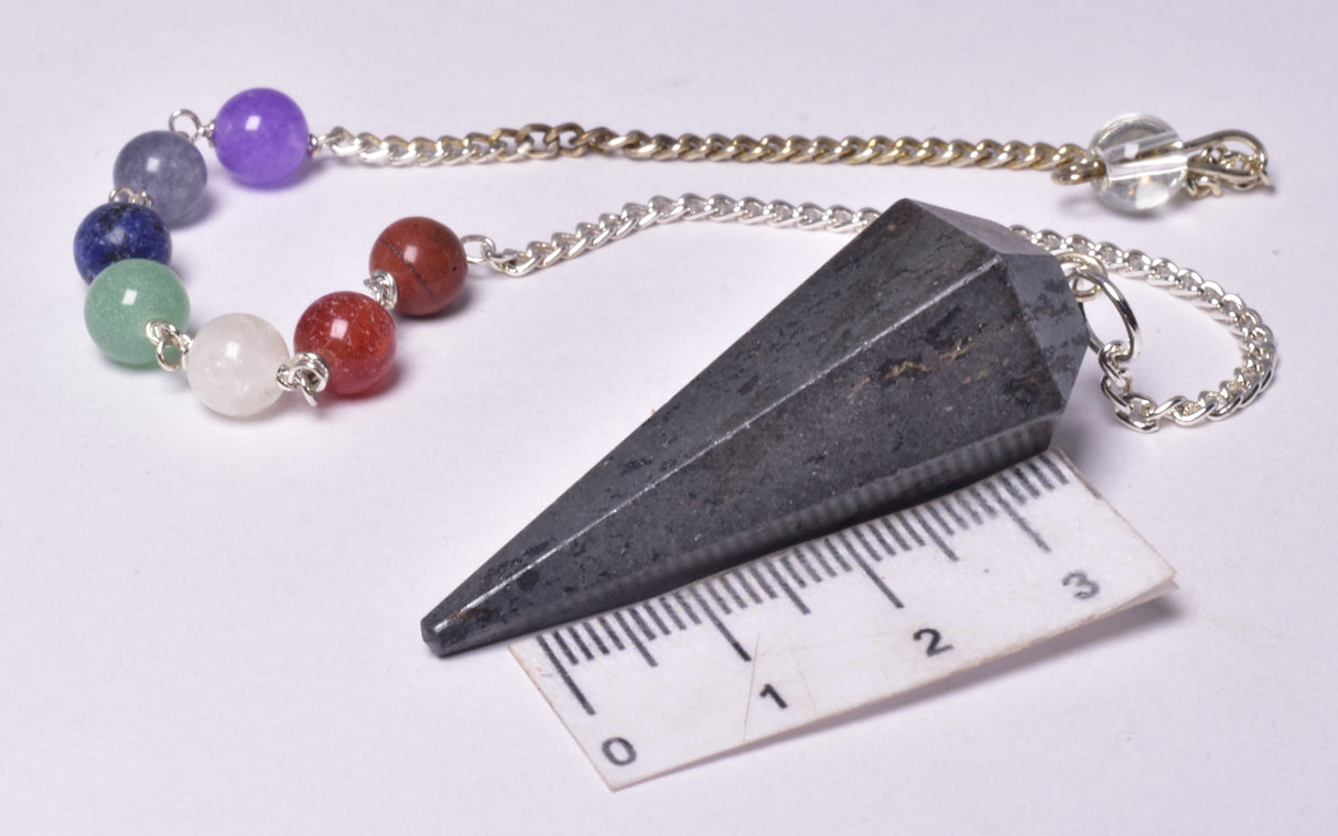 CHAKRA CRYSTAL HEMATITE PENDULUM P241