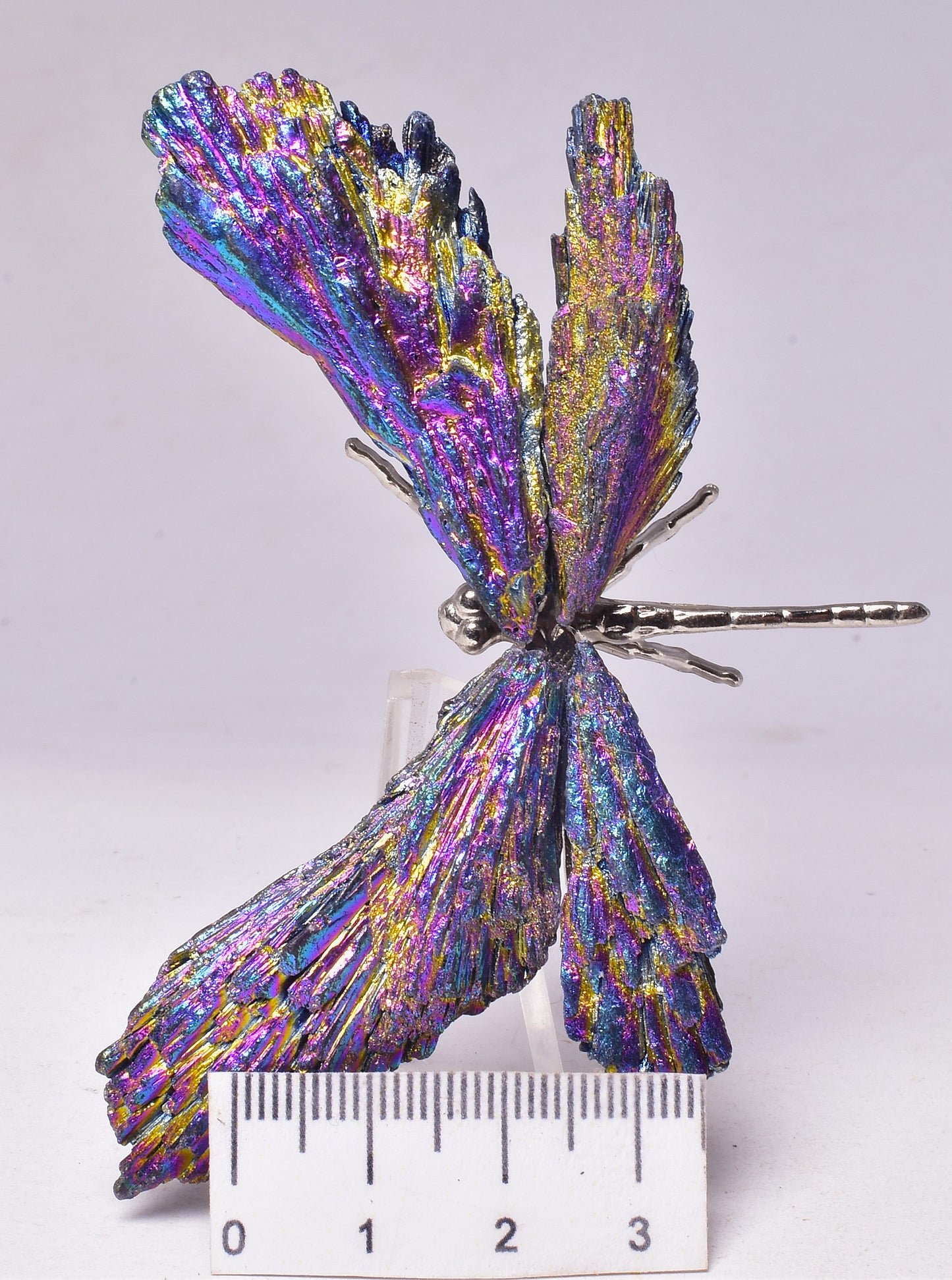 TITANIUM AURA KYANITE DRAGONFLY P569