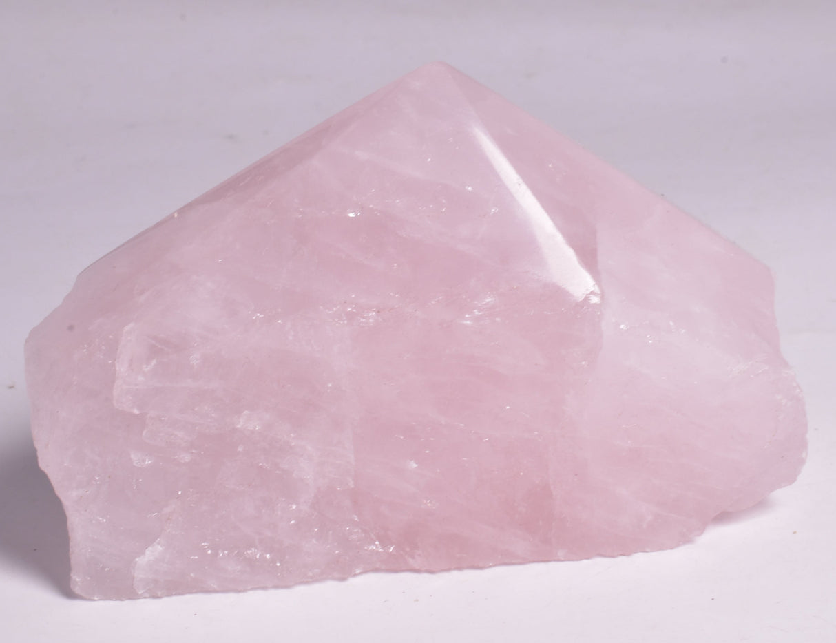 ROSE QUARTZ POINT, ROUGH BASE P85