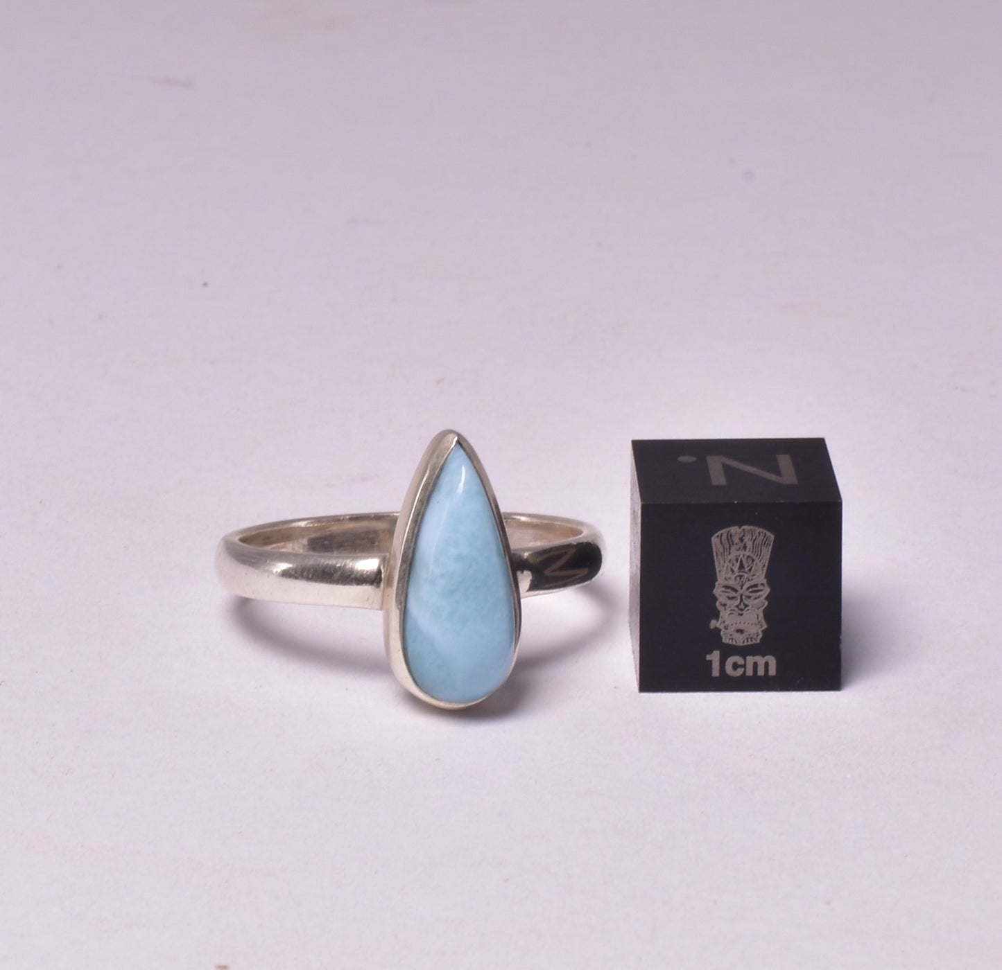 LARIMAR RING set in STERLING SILVER, SIZE O/7.5 J201