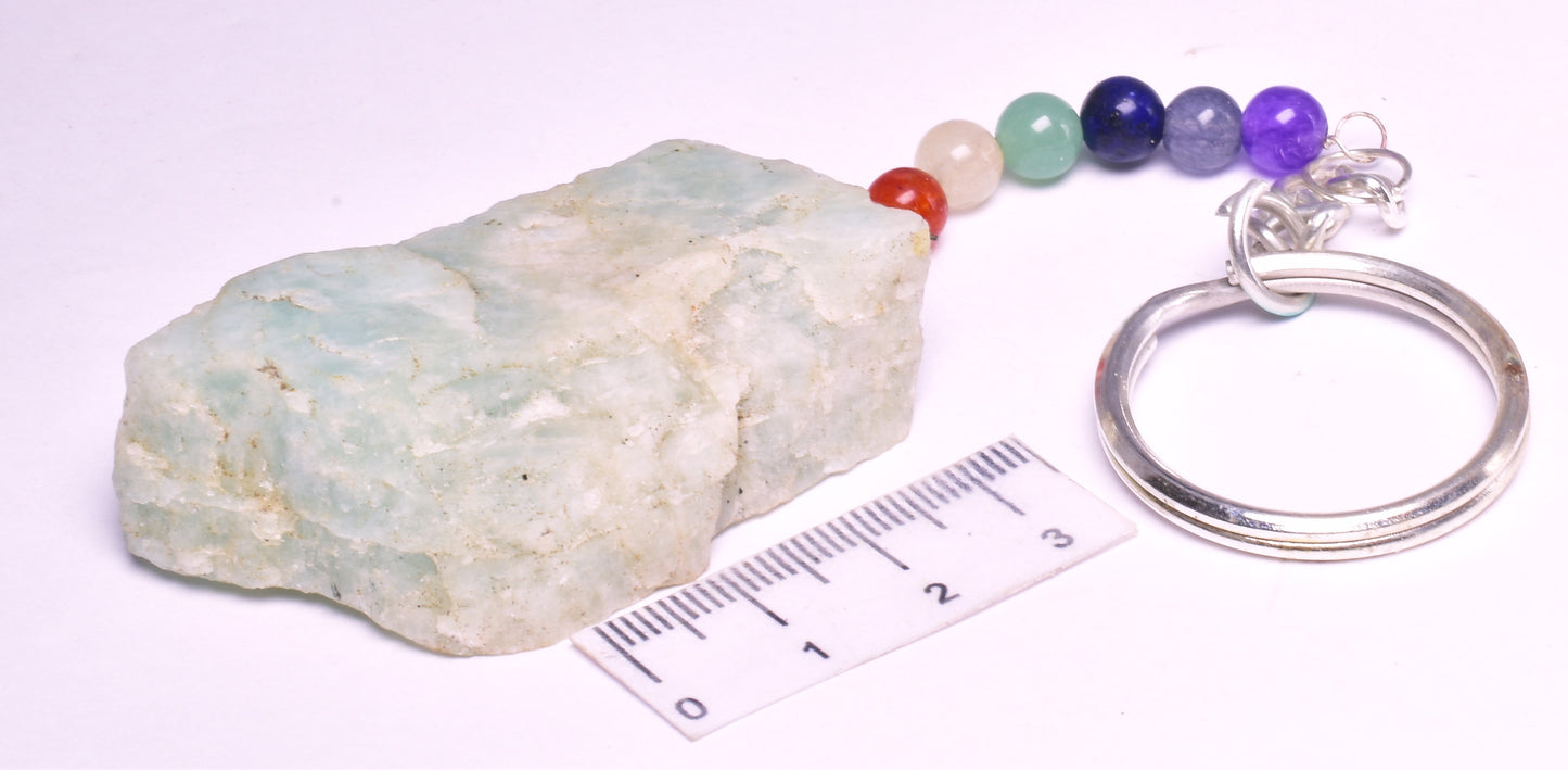 CHAKRA AND GREEN AVENTURINE KEY RING P831