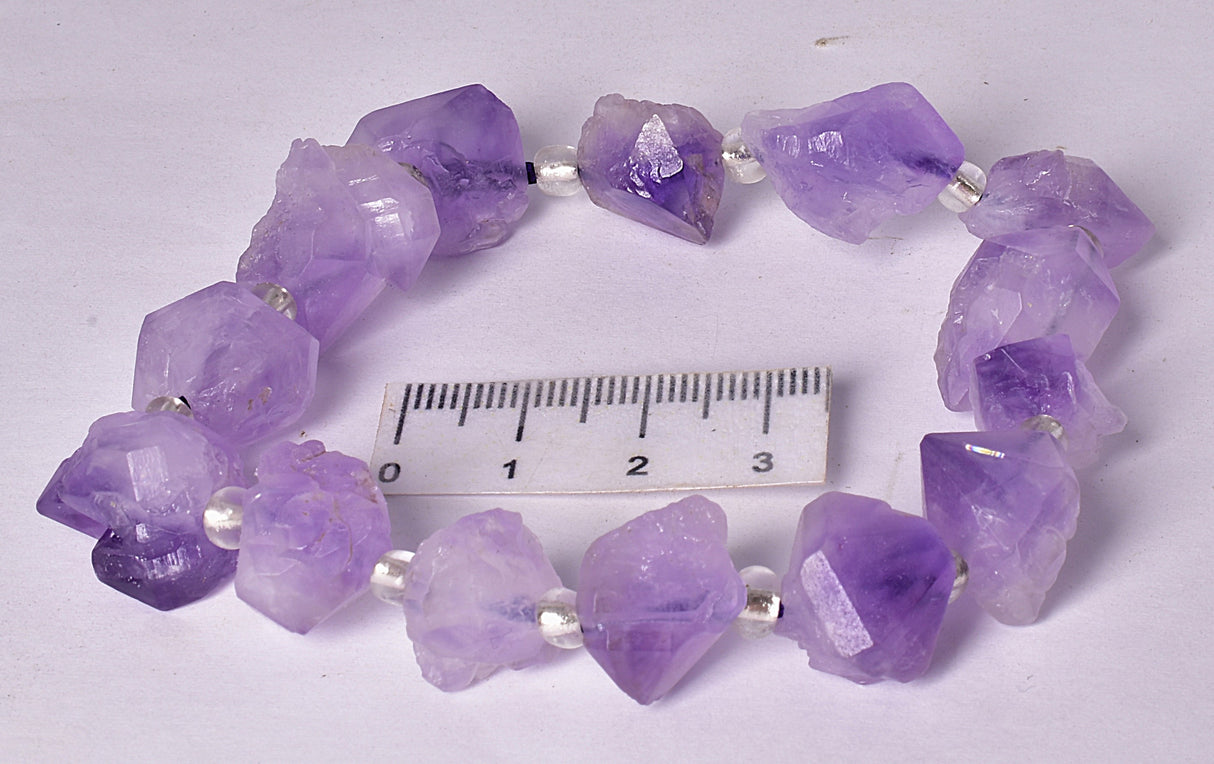AMETHYST NATURAL POINTS BRACELET J260