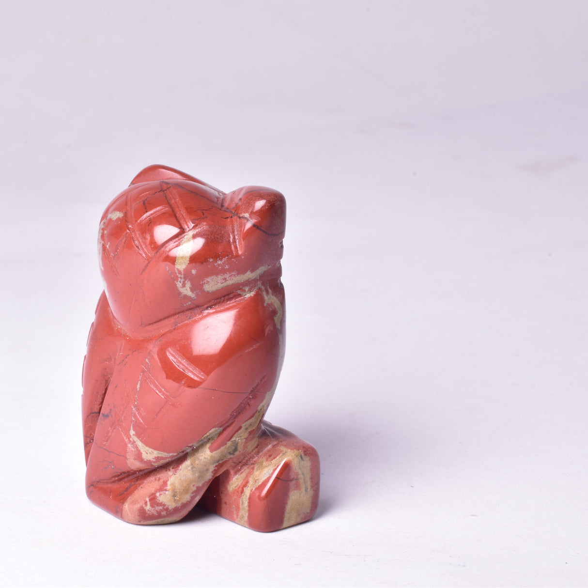 RED JASPER CRYSTAL CARVED OWL P592