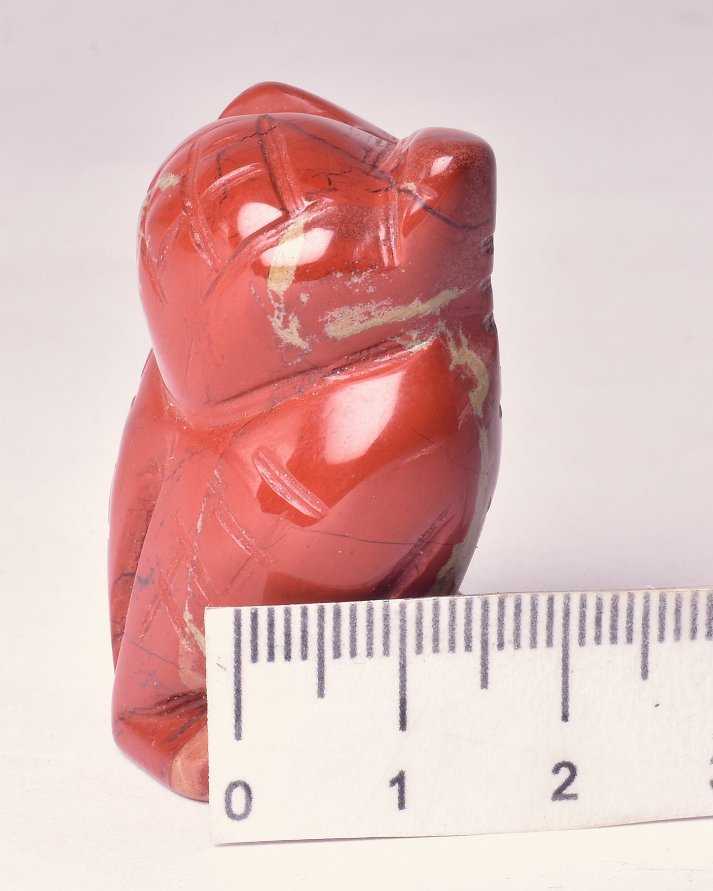 RED JASPER CRYSTAL CARVED OWL P592