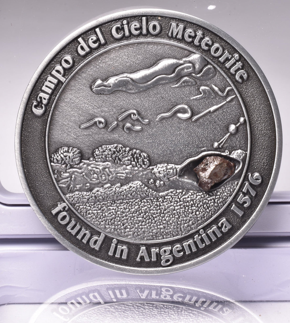 CAMPO DEL CIELO METEORITE SET in COLLECTORS COIN NUMBER 0048 MT227