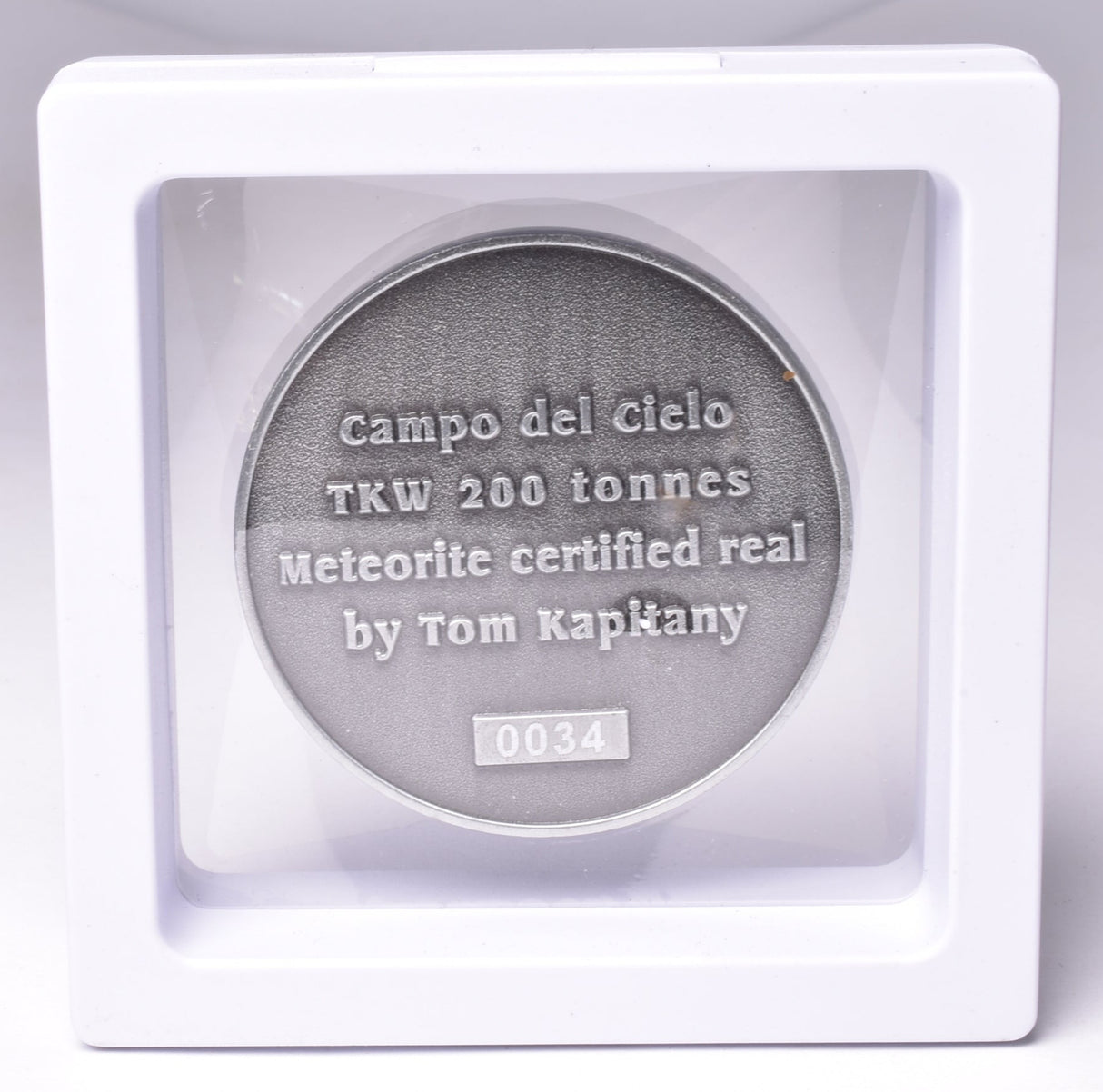 CAMPO DEL CIELO METEORITE SET in COLLECTORS COIN NUMBER 0034 MT229