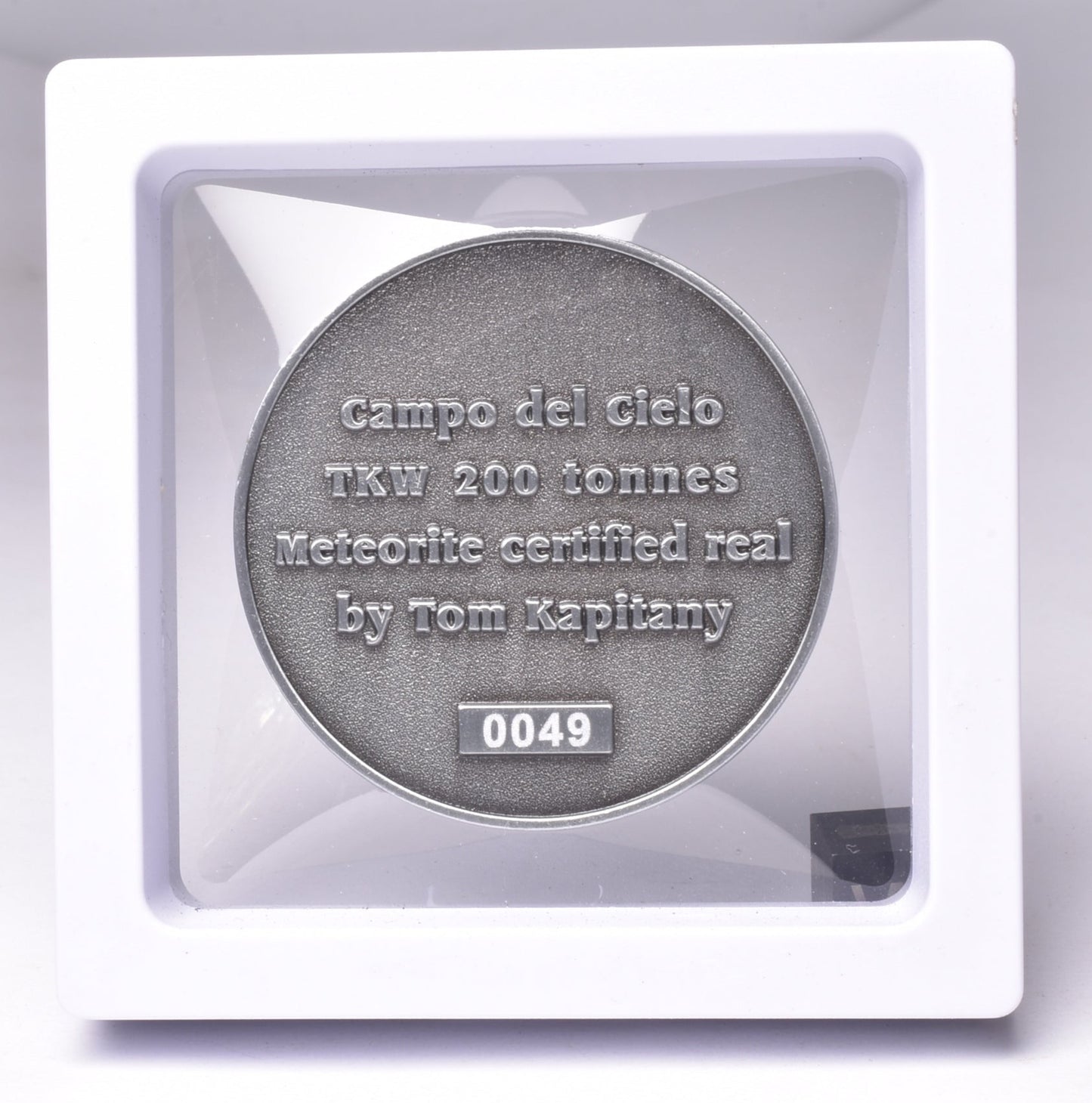 CAMPO DEL CIELO METEORITE SET in COLLECTORS COIN NUMBER 0049 MT231
