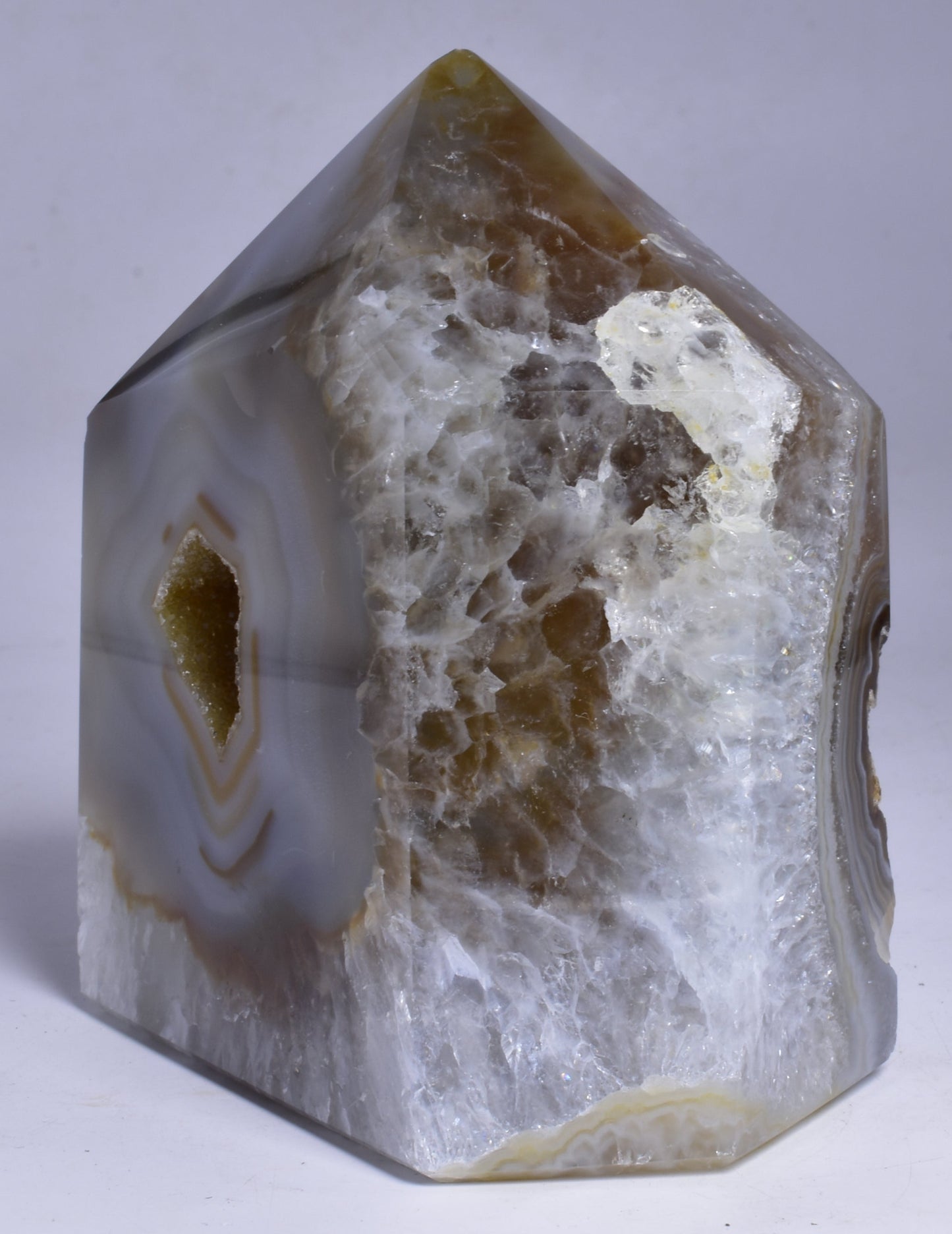 DRUZY AGATE POINT/GENERATOR from BRAZIL P508