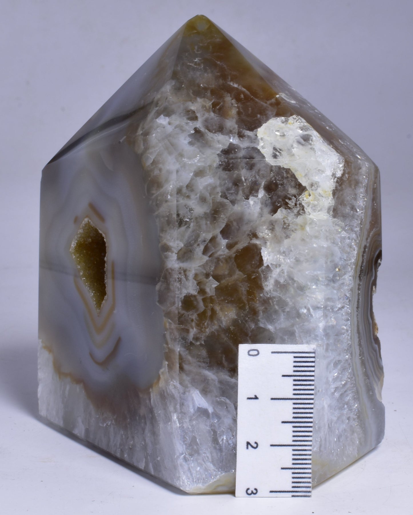 DRUZY AGATE POINT/GENERATOR from BRAZIL P508