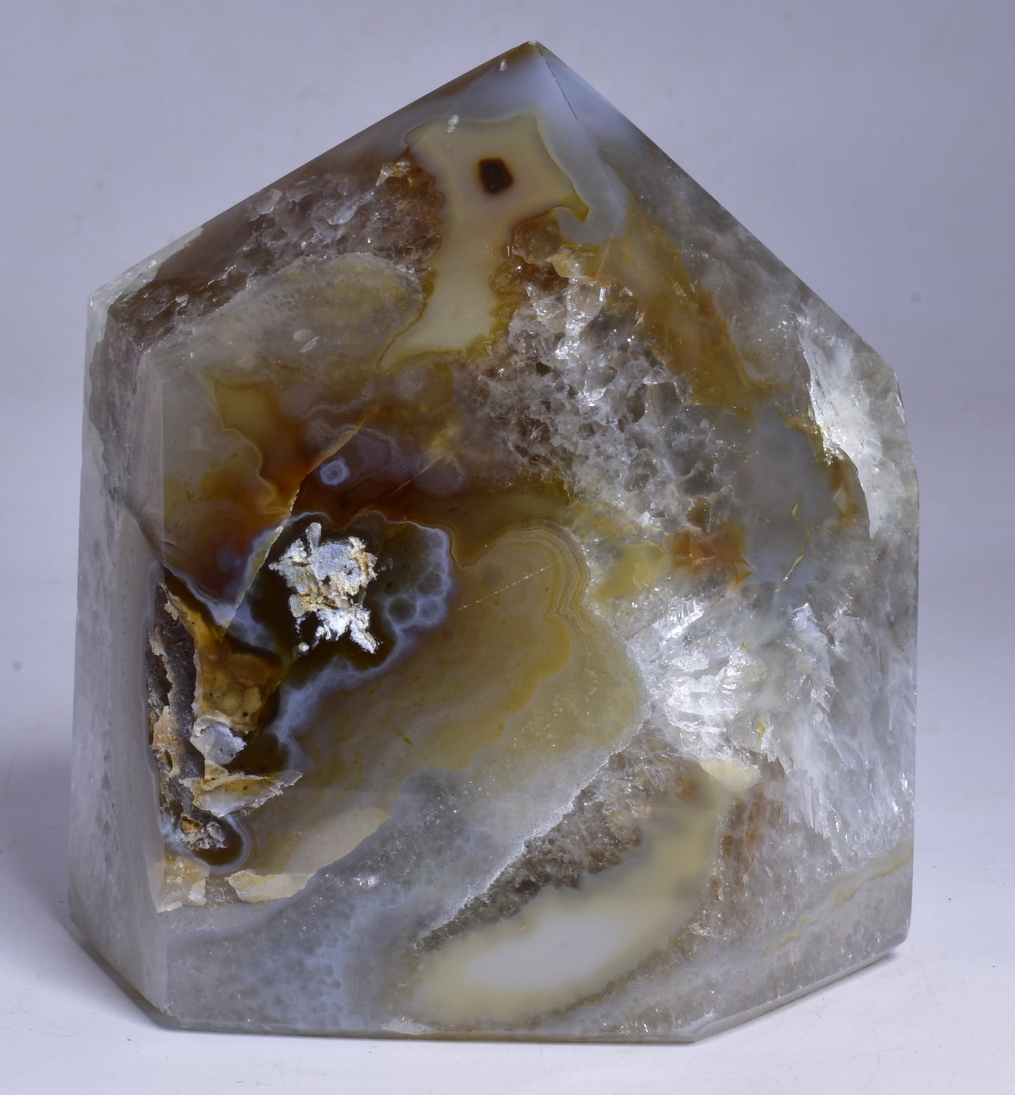 DRUZY AGATE POINT/GENERATOR from BRAZIL P508
